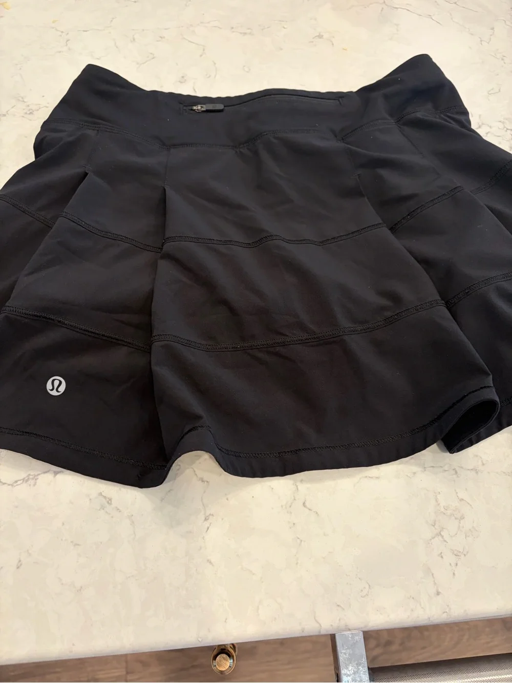 lululemon Pace Rival Skirt Black Layered Performance Skort